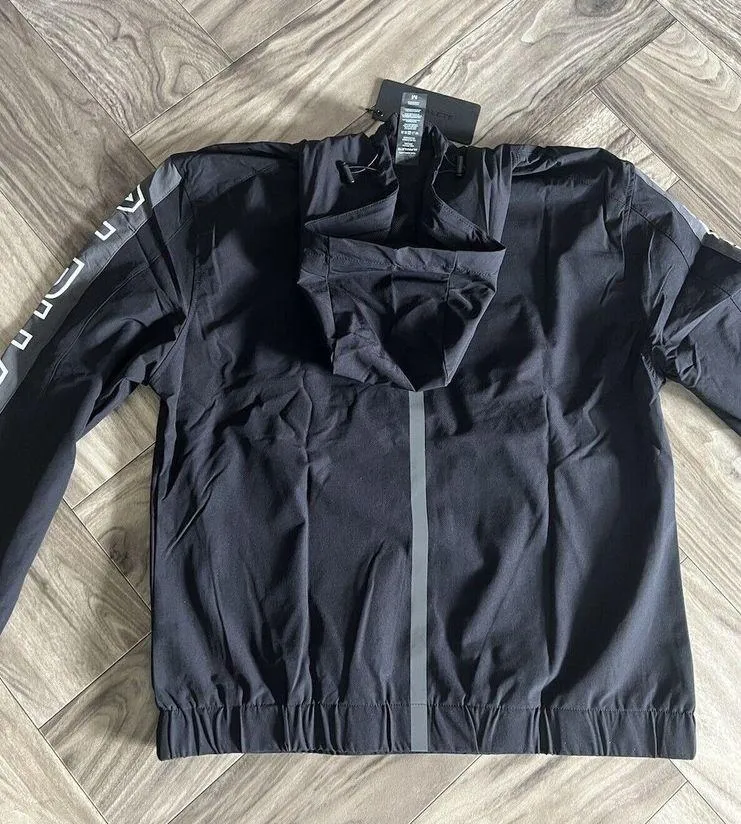 ALPHALETE Women’s EXP Tech Windbreaker- Black Matter, Size Medium - Image 9