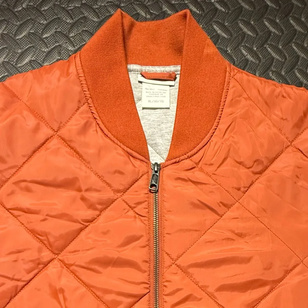 Dickies Women's Orange Quilted Full Zip Jacket Size XL - Image 3