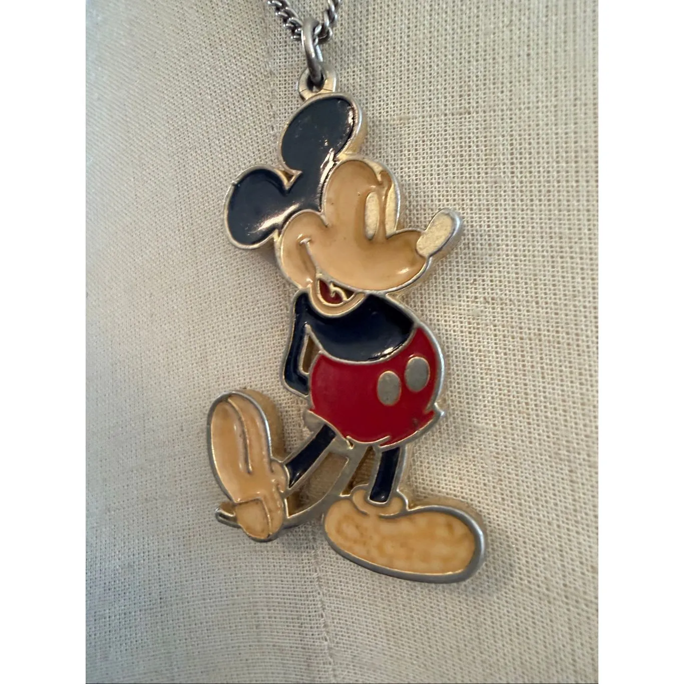Vintage Walt Disney Productions Mickey Mouse Pendant Necklace - Image 5