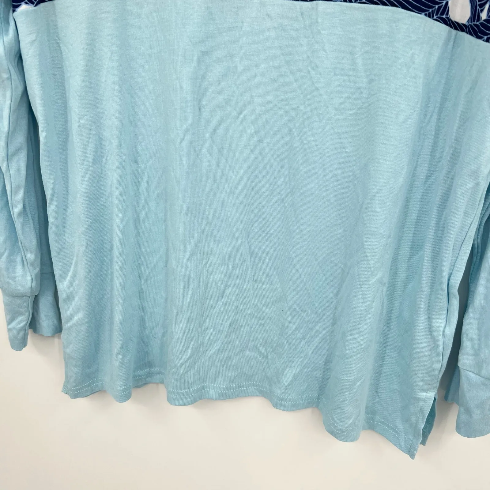 NEW Simply Southern Blue Nautical Rope Long Sleeve Jersey Women's size medium - Image 5