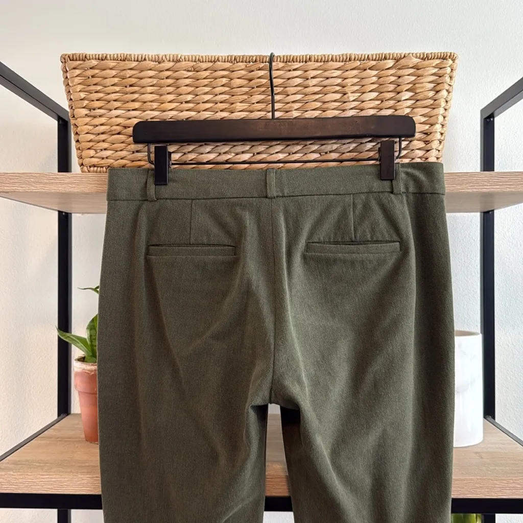 Banana Republic Mid-Rise Sloan Green Ankle Woven Career Dress Pant Trouser, 6 - Image 5