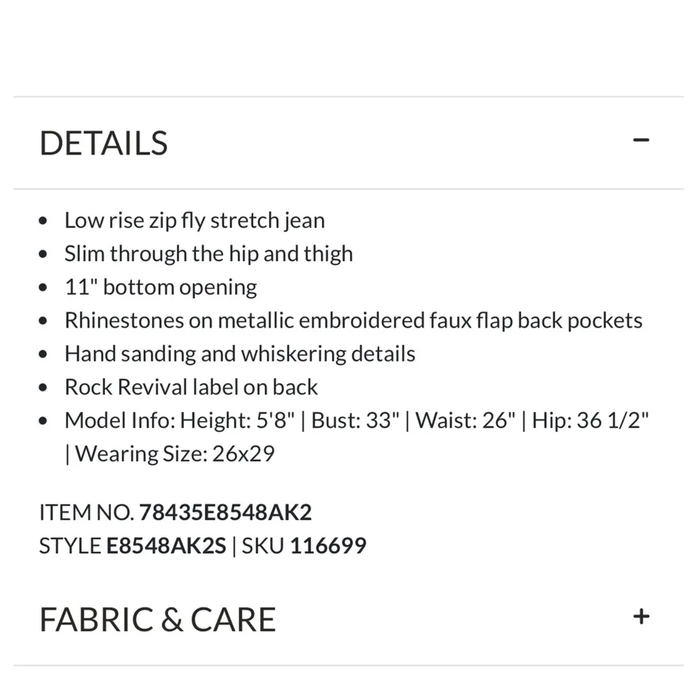 Rock Revival Barby Skinny Ankle Jeans Distressed Stretch Bling Size 34 - Image 11