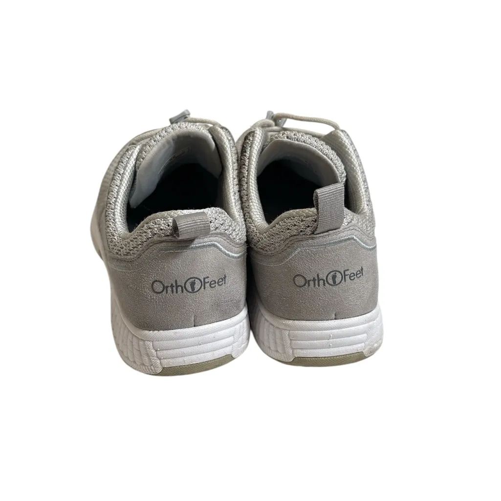Orthofeet Plantar Fasciitis Women's Stylish Gray Sneakers,Size 9.5 wide - Image 5
