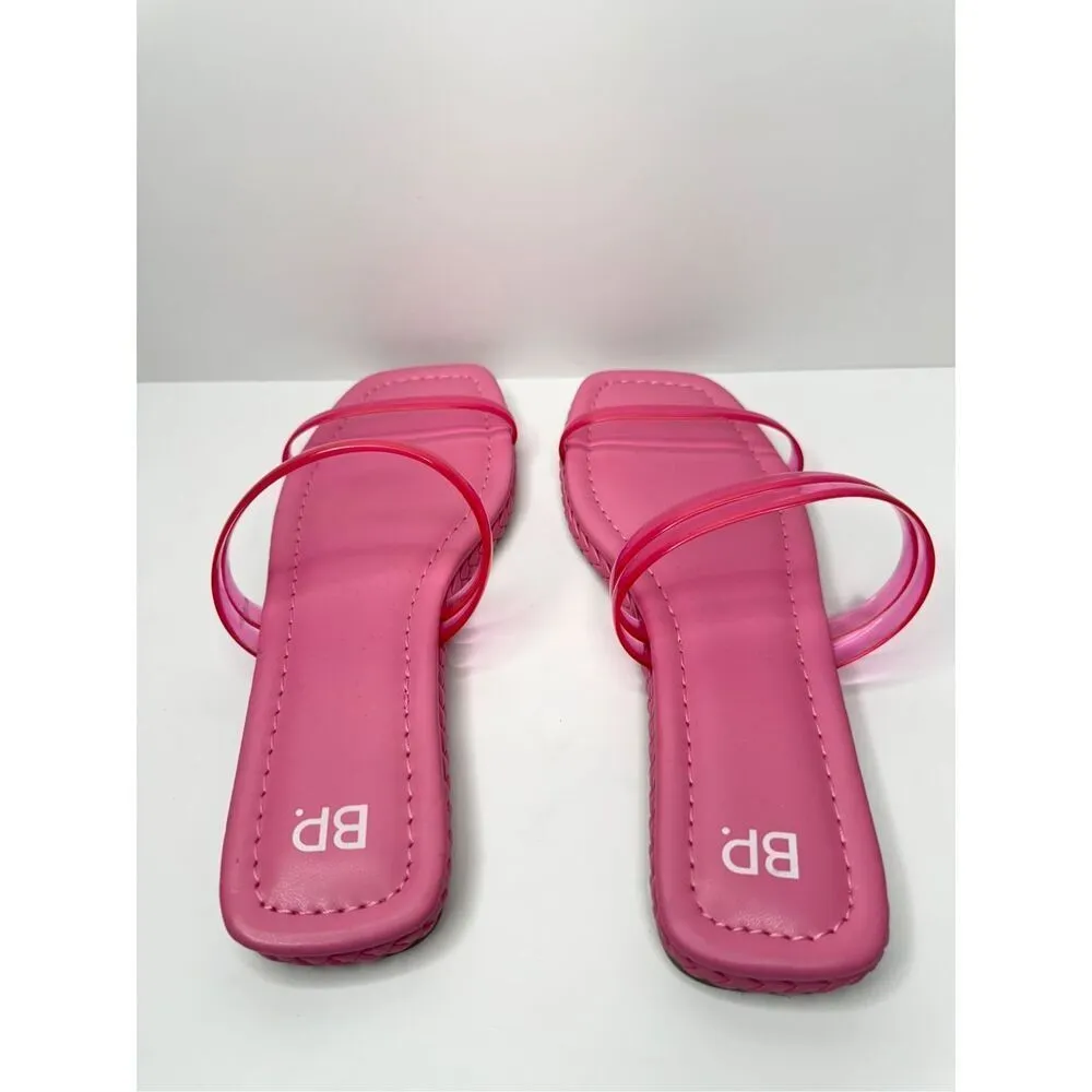 BP Jelly Strap Sandals Womens Size 12 Viola Barbie Pink Braided Slides - Image 6