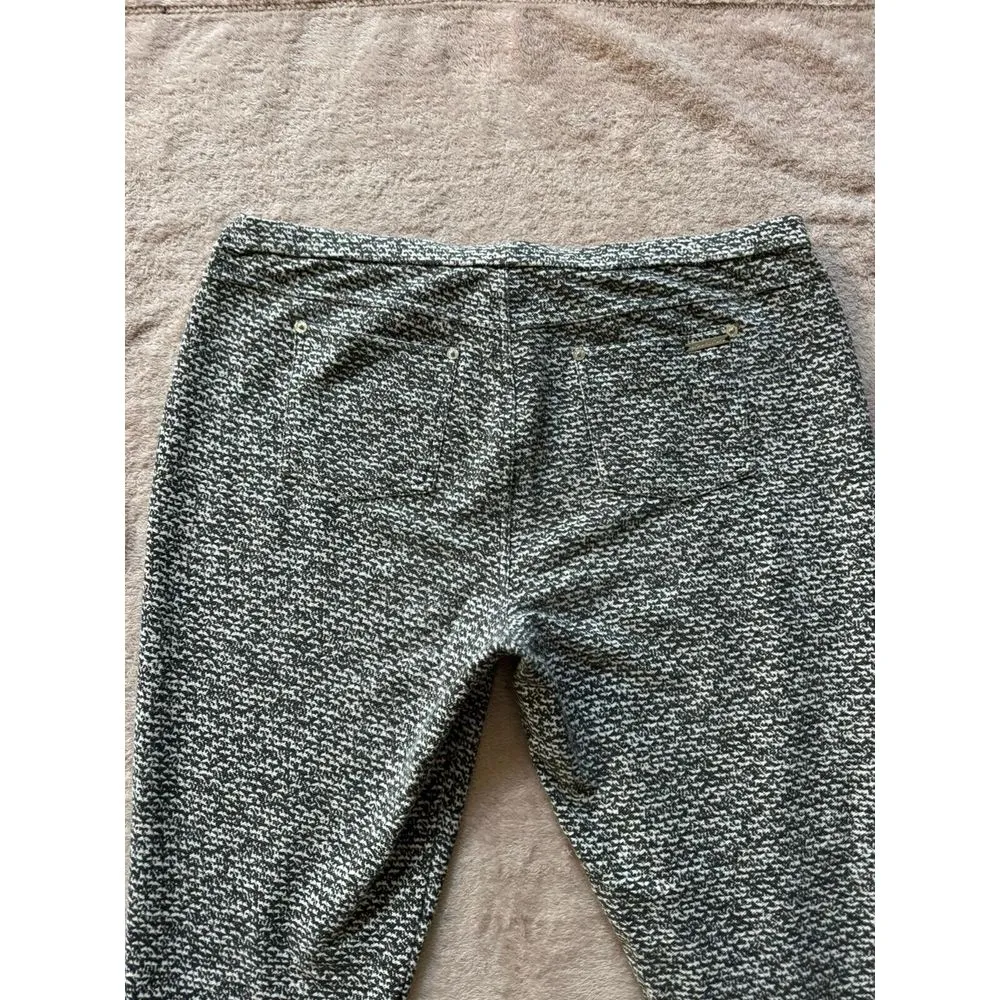 Michael Kors Women's Black White Pull‎ On Pants Size X-Large - Image 4