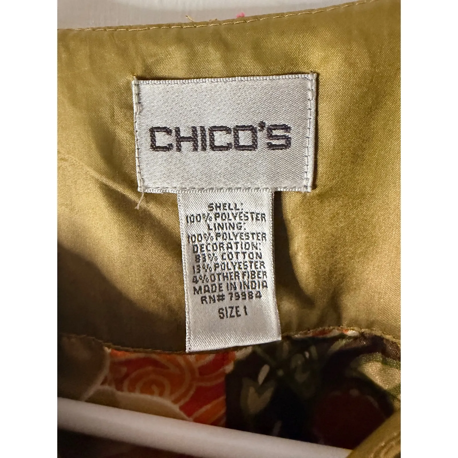 Chicos Embellished Embroidered Jacket Women Size 1 Floral Lined Dressy - Image 2