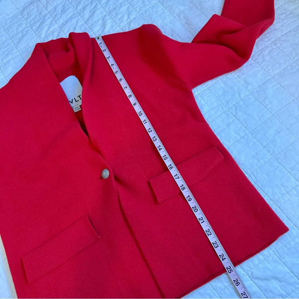 NVLT Knit Relaxed Sweater Blazer Medium Red - Image 7