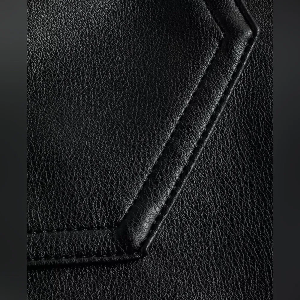 High Waisted Faux Leather '90s Skinny Pant, Black, Size 8, EUC - Image 9