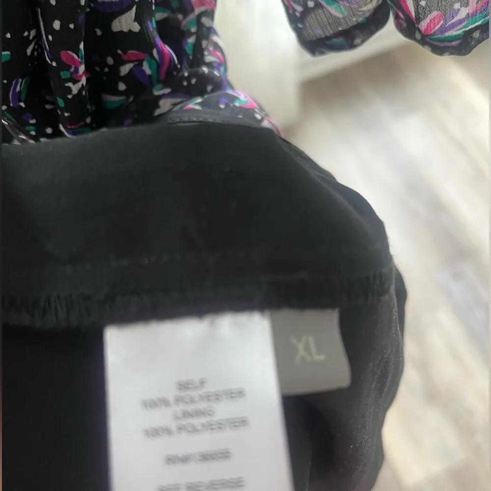 West K tiered midi dress size XL floral sheer sleeves flowy whimsical button up Pink - Image 7