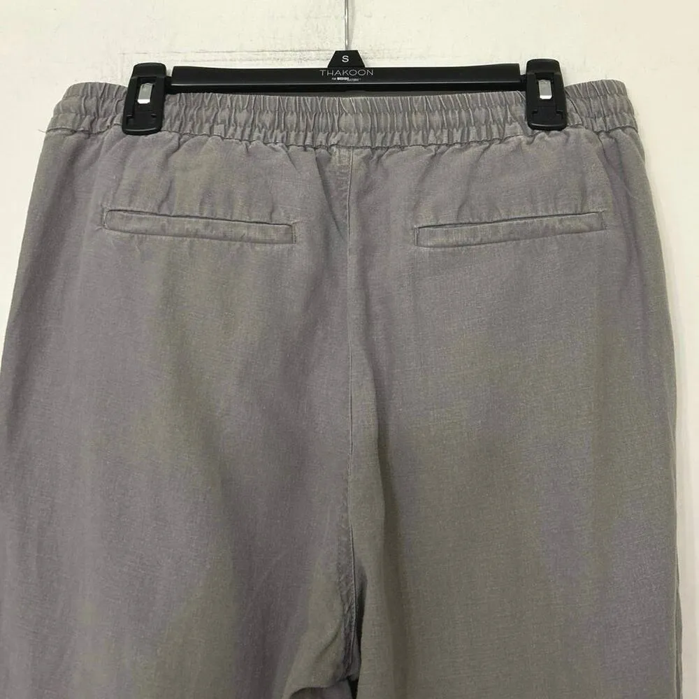 Women's Gray Jogger Pants Point Sur Linen Size 8 - Image 9