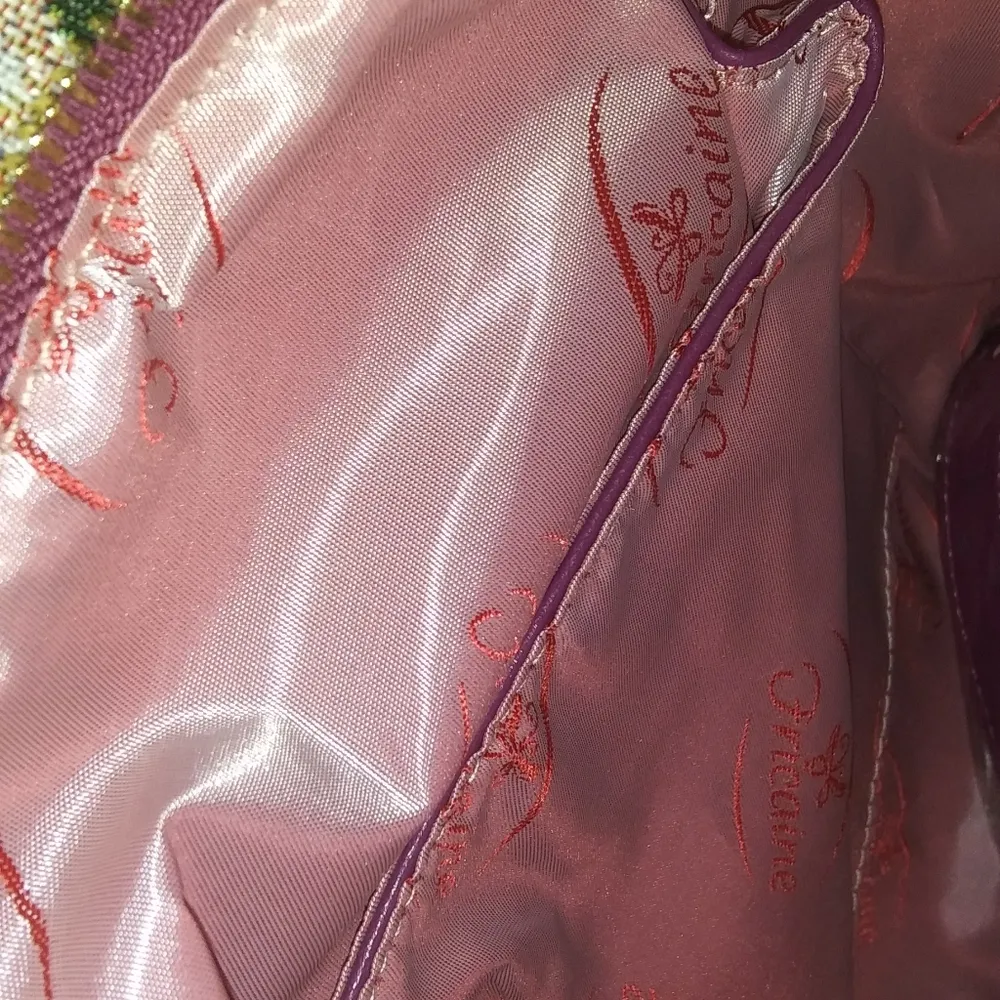 Fricaine Cloud Nine Satchel Jacquard Exotic Bag Series Purple - Image 10