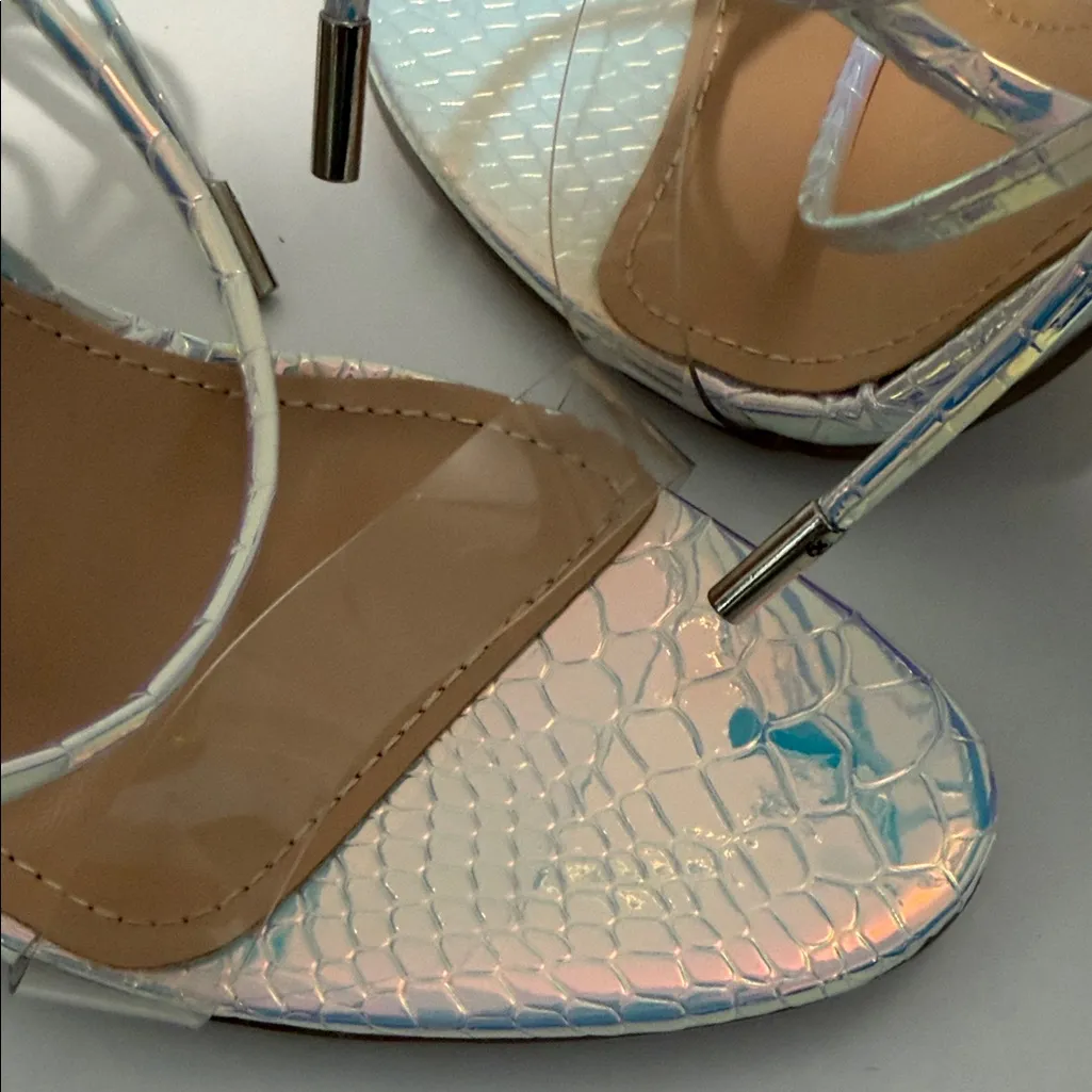 Brand new Simmi London Shimmering Strappy Heels with Rhinestone Block Heel - Image 4