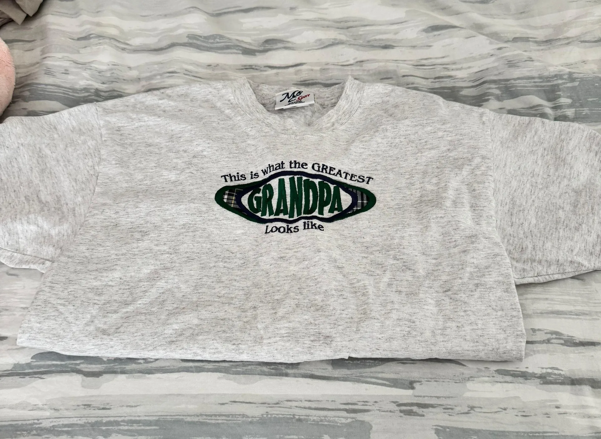 Vintage Embroidered Oversized Shirt White Size L - Image 2