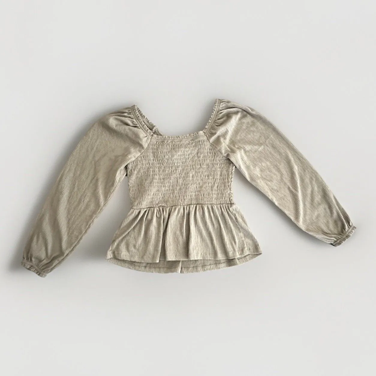 Old Navy Top Womens XS Khaki Babydoll Boho Peasant Y2K‎ Fairy Coquette - Image 6