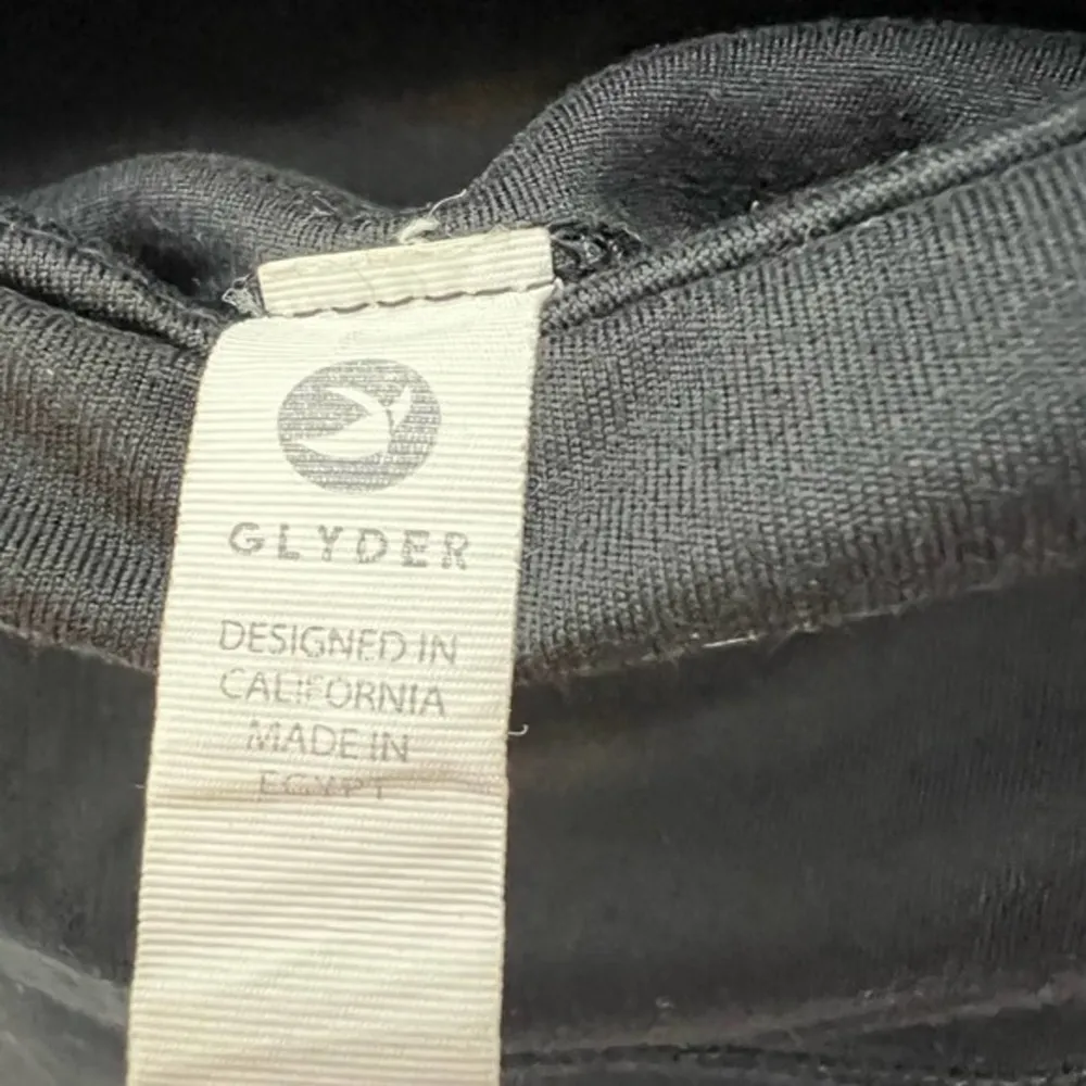 Glyder black cropped length leggings pull on athleisure stretchy size medium - Image 8