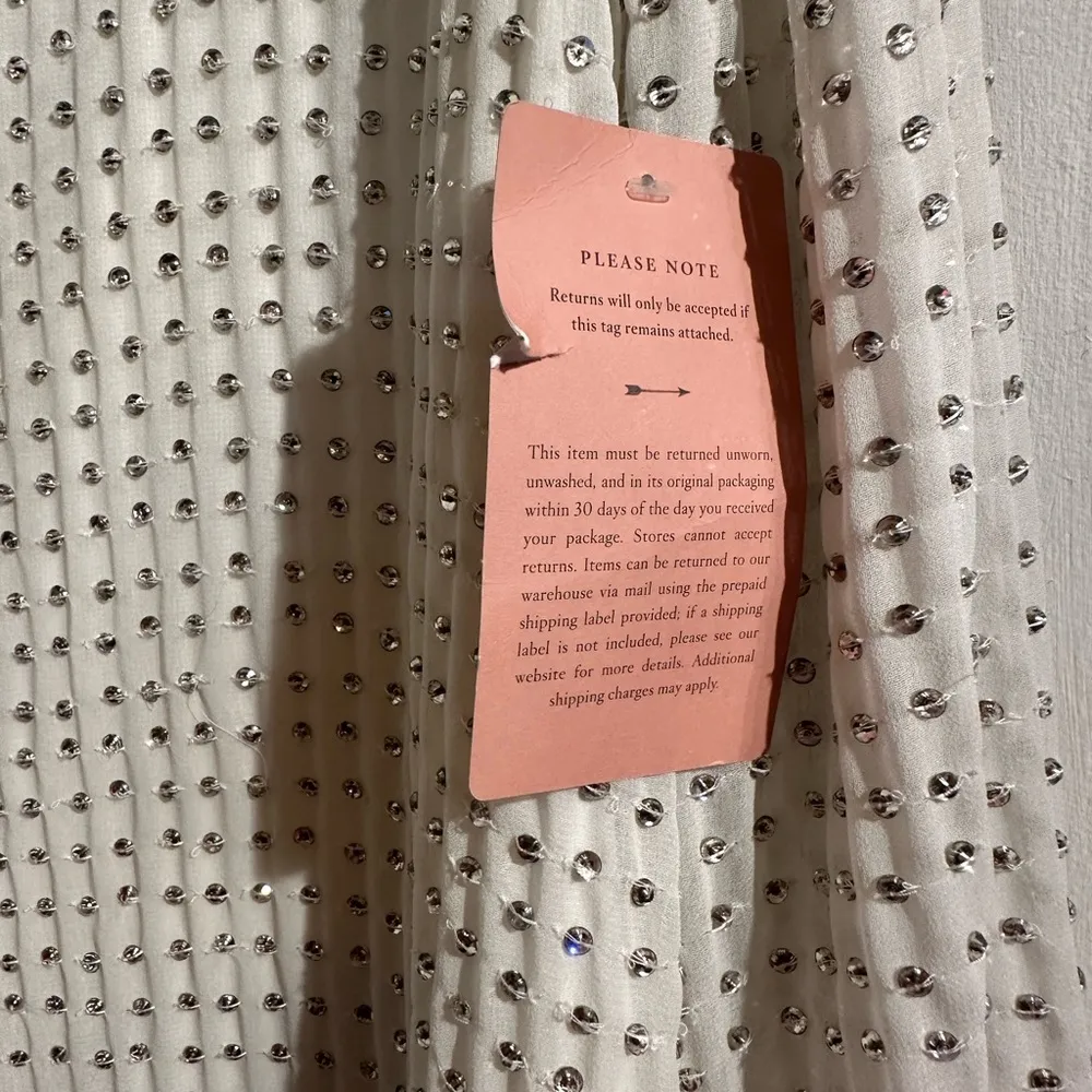 ANTHROPOLOGIE BHLDN WEDDING DRESS Elegant White Embellished Women's dress - Image 8