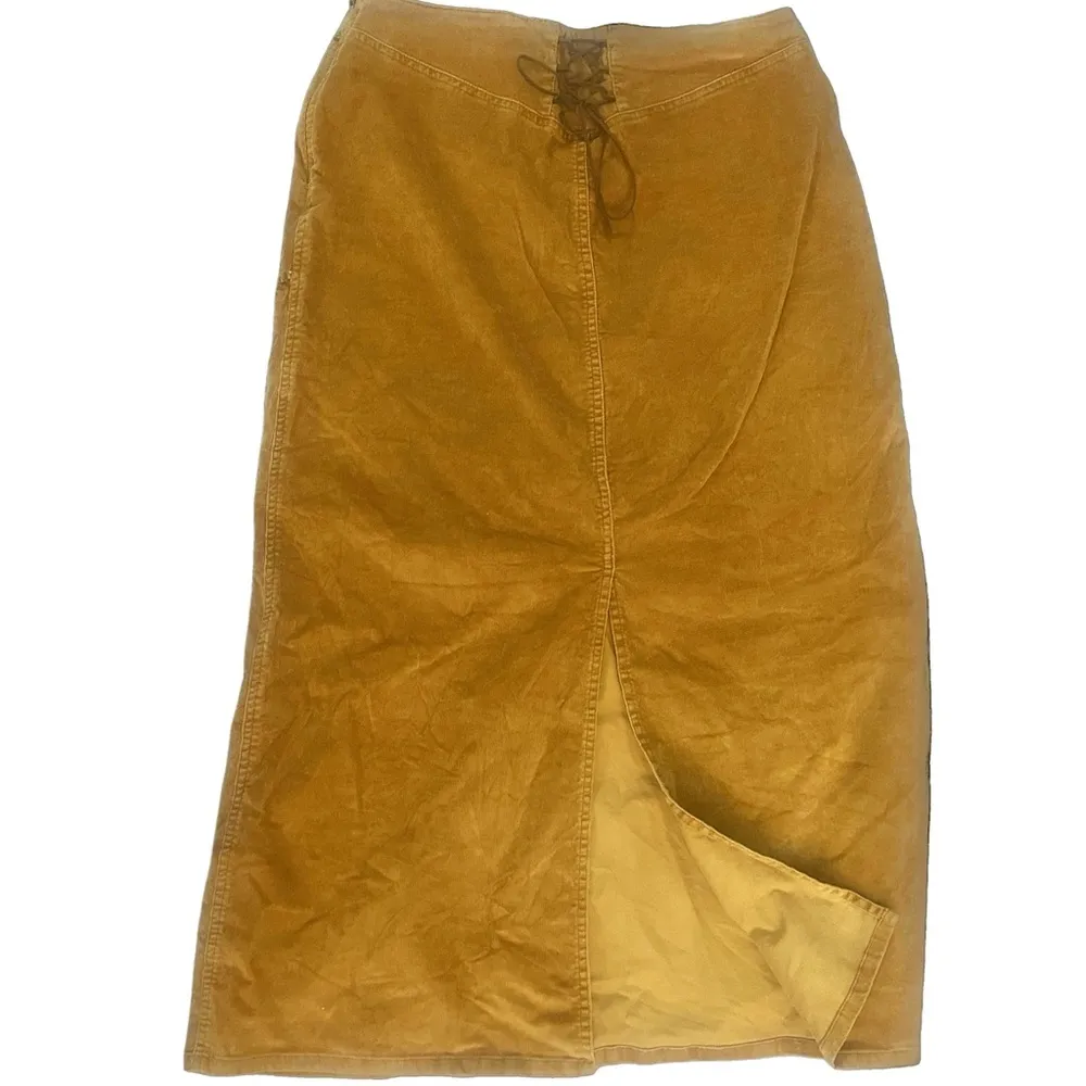 Vintage Y2K Corduroy Long Maxi Skirt Boho Western Cowgirl Cottage Core Size 12 - Image 2