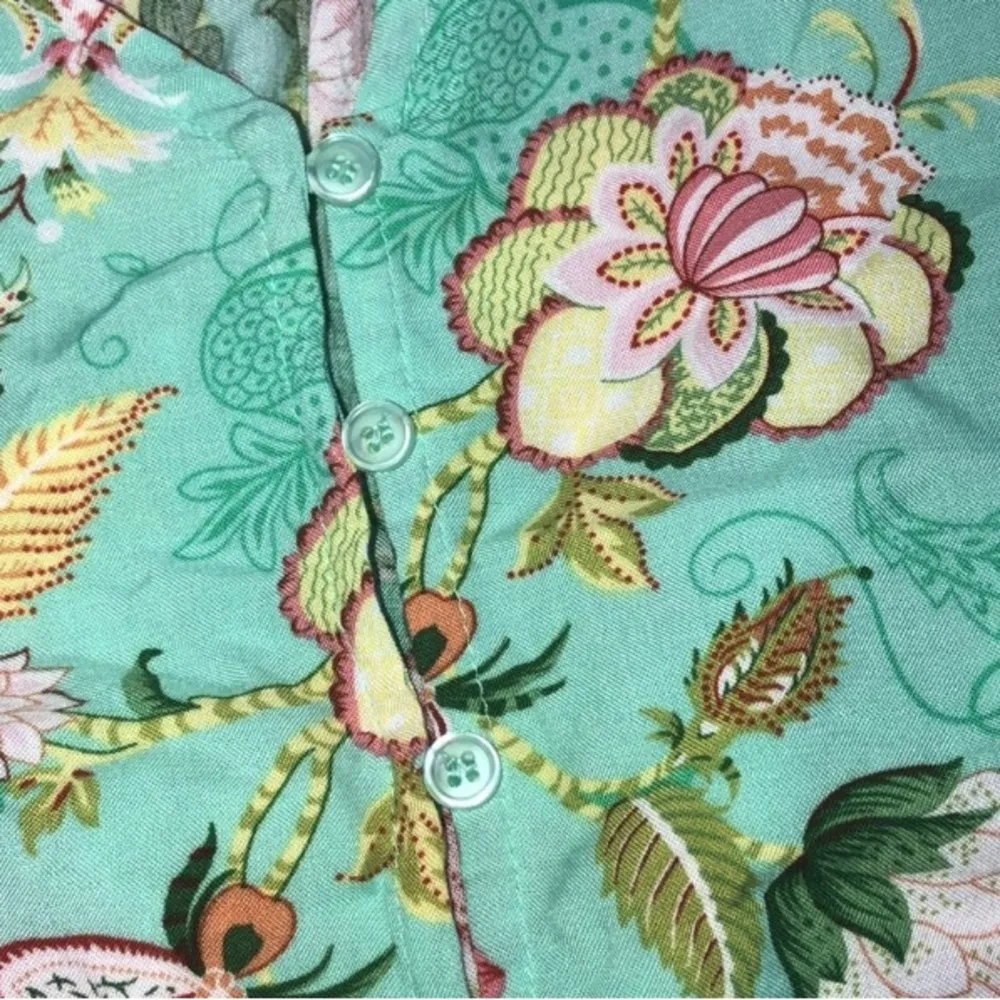 SUNDAY MI AMOR by Anthropologie size medium green floral maxi dress - Image 9