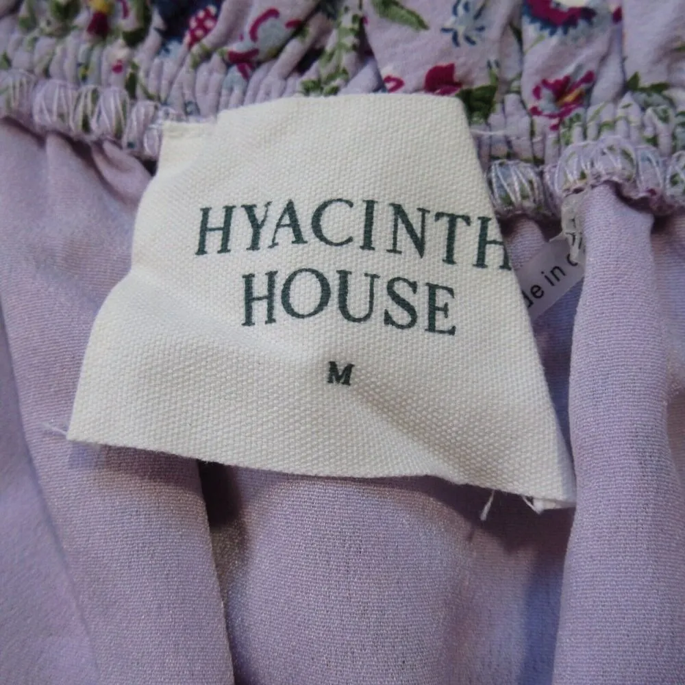 NWT Tuckernuck Hyacinth House Cali in Lilac Jacquard Floral Smocked Midi Dress M - Image 5