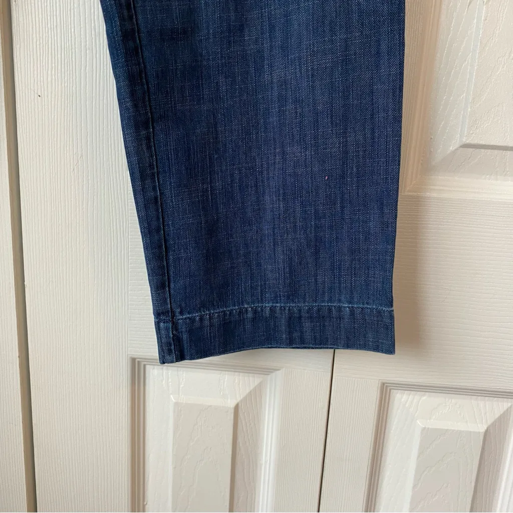 J Jill Denim Jeans Sz 8 100% Cotton Dark Wash Mid Rise Blue - Image 3