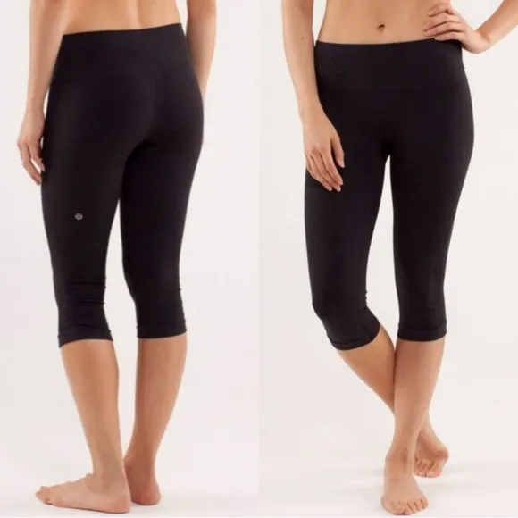 Lululemon flo and go seamless cropped leggings size 6 in EUC - Image 2