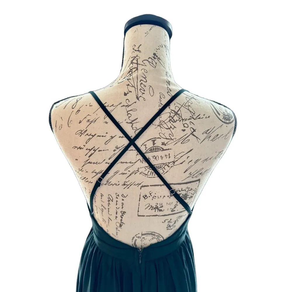 NWT Lulus Small Ballroom Bliss Emerald Green Pleated Maxi Dress - Image 10