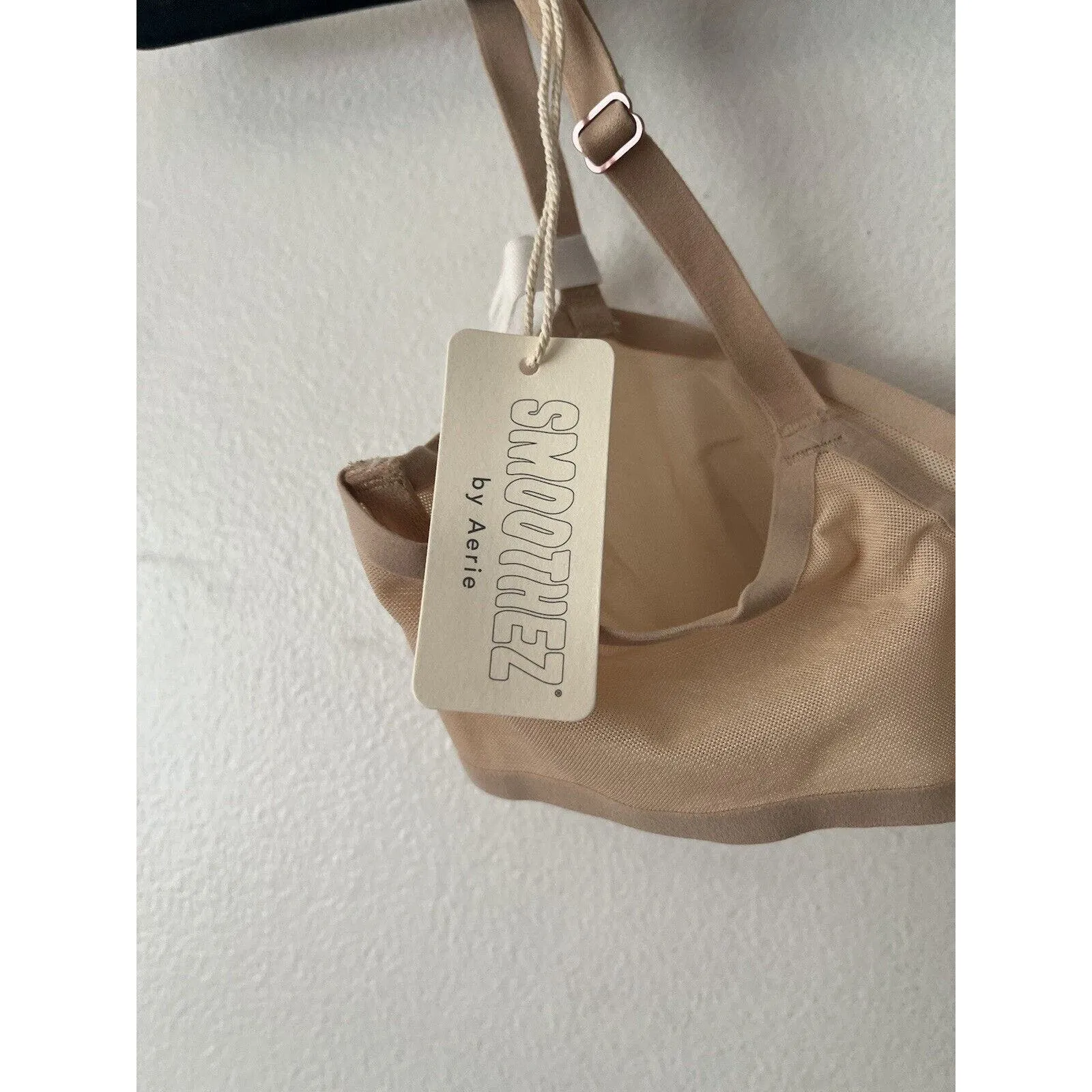 NWT Aerie Smoothez Nude Microfiber Mesh Unlined Underwire Balconette Bra Sz 34C - Image 5