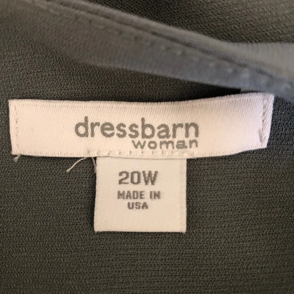 Dressbarn Two-Piece Set Sleeveless Dress Floral Coat Sage Green/Purple sz 20W - Image 16