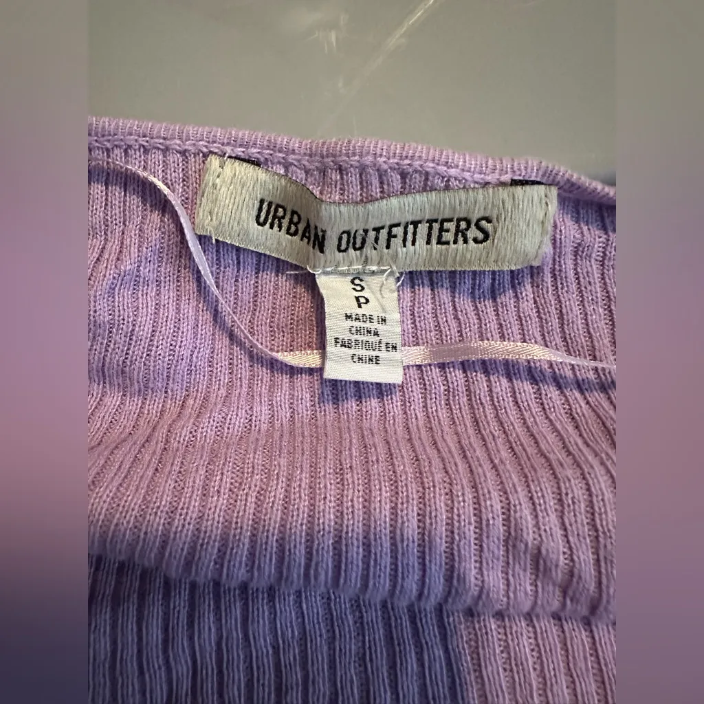 Urban Outfitters Womens Lilac Maryn Y2K Tie-front Cardigan Long Sleeve Sweater S - Image 3
