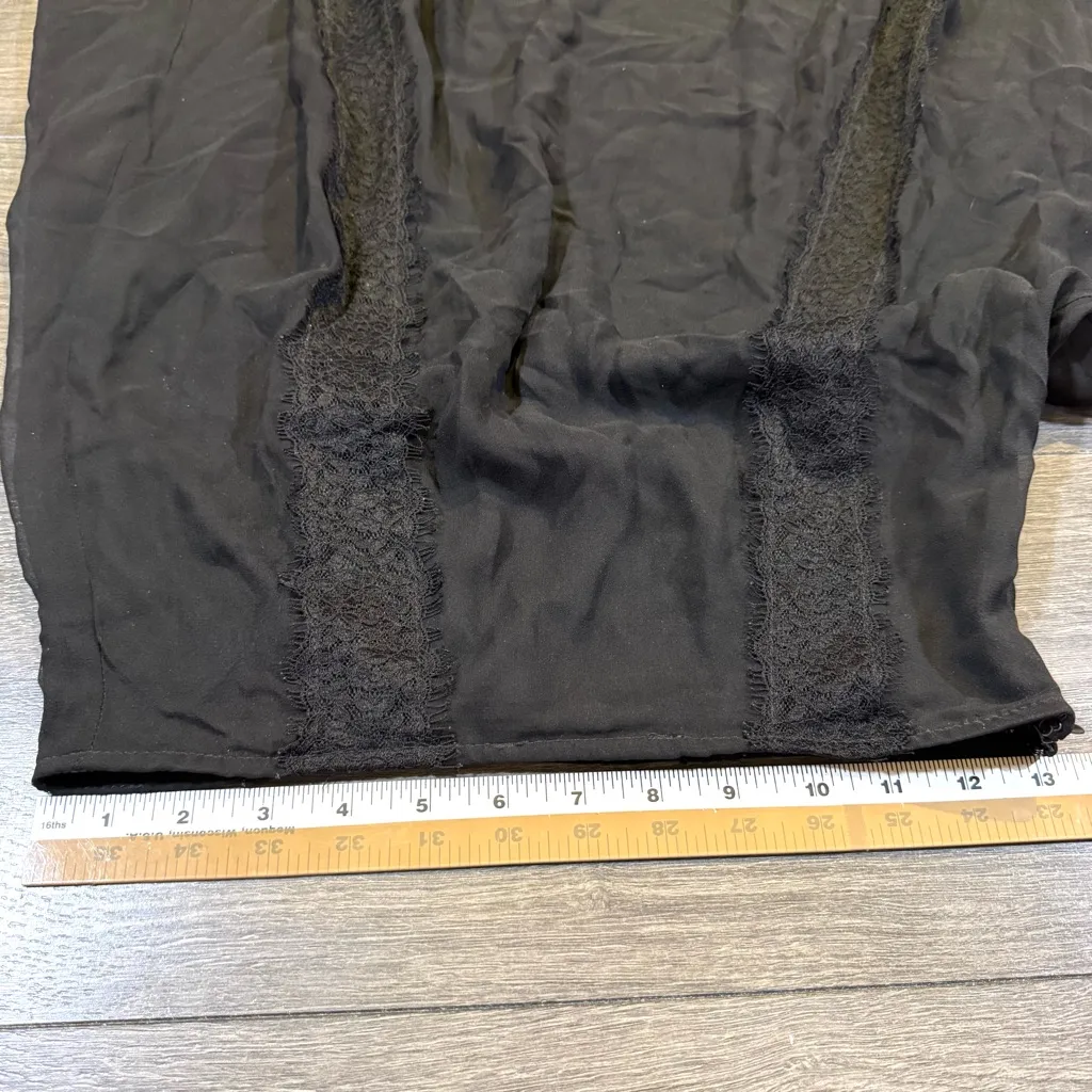 Vintage Betsey Johnson New York Black Silk Slip Skirt A-Line Size 6 - Image 13