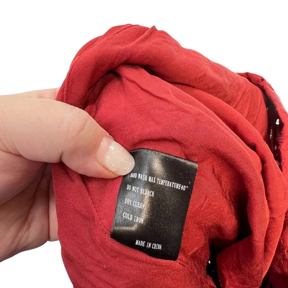 Astra Signature Julie Ruffle Lace Bandeau‎ Tiered Maxi Skirt Set Size 16 Red - Image 16