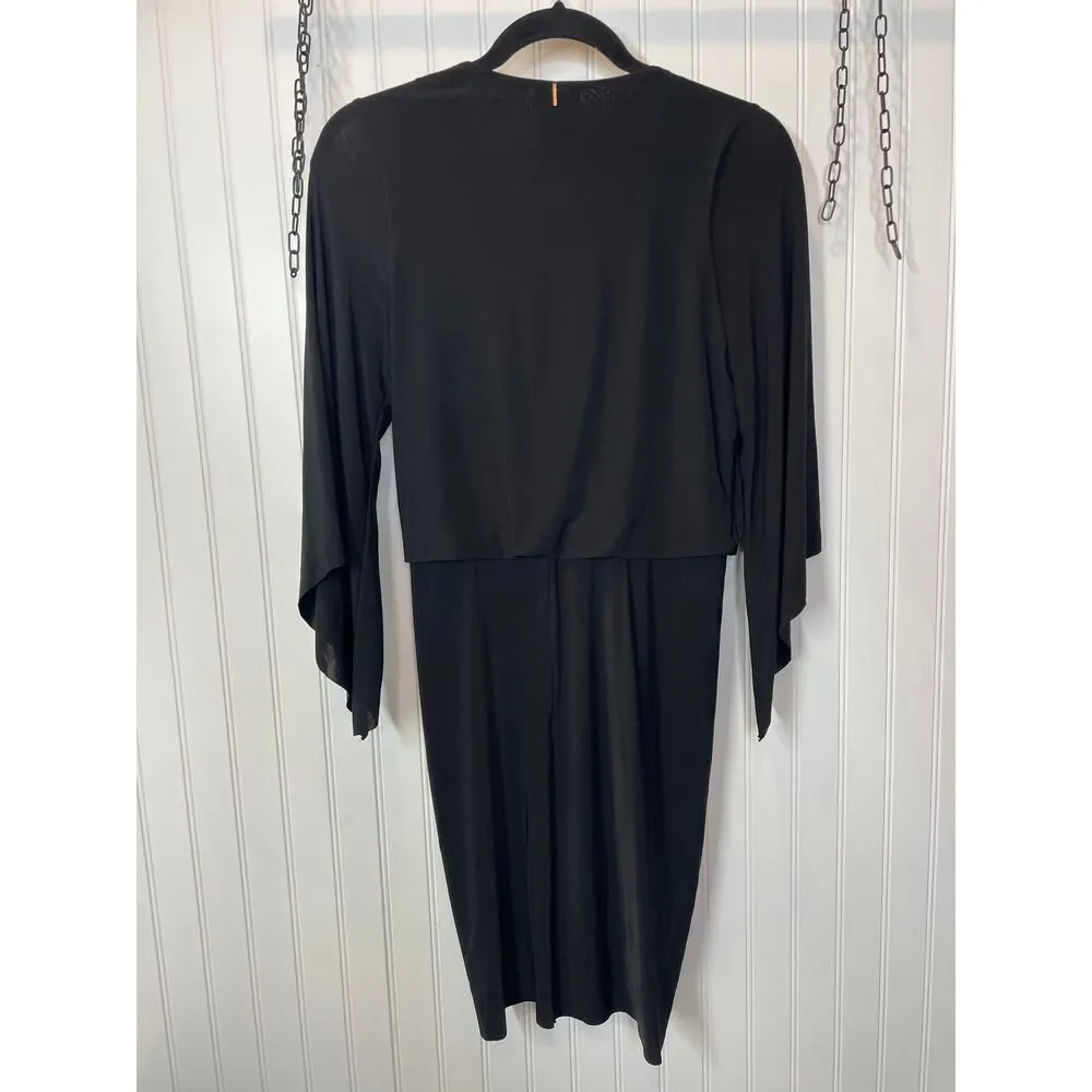 NWT MISA Los Angeles Teget Mini Dress Black Bell Sleeve Cocktail Party Size XS - Image 3