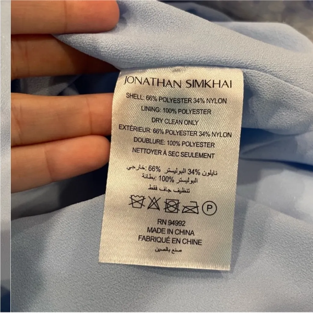 Jonathan Simkhai Faith Metallic Midi Dress 12 Blue - Image 10