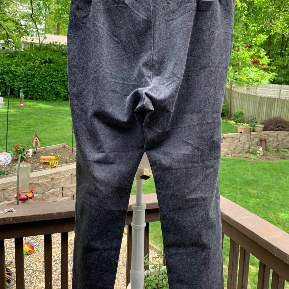 Soft Surroundings Metro Faded Black Pull On Mid Rise Denim Ankle Pants XL - Image 3