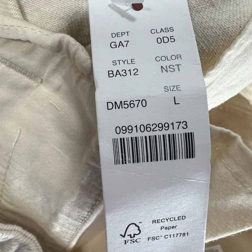 NWT J. Crew Tie-waist‎ Camp Pant in Denim Stripe L - Image 3