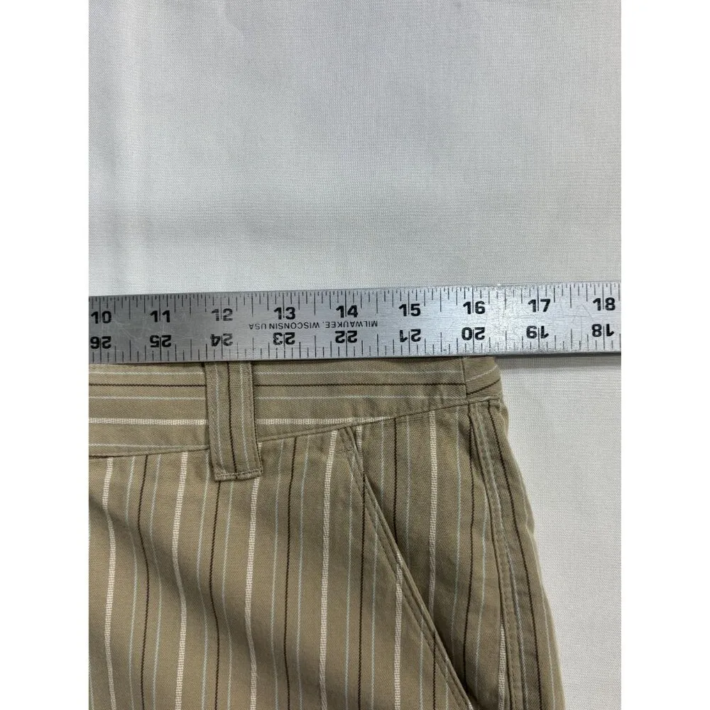 The North Face Striped Cotton Shorts Women's 8 Beige & White Bermuda - Image 6