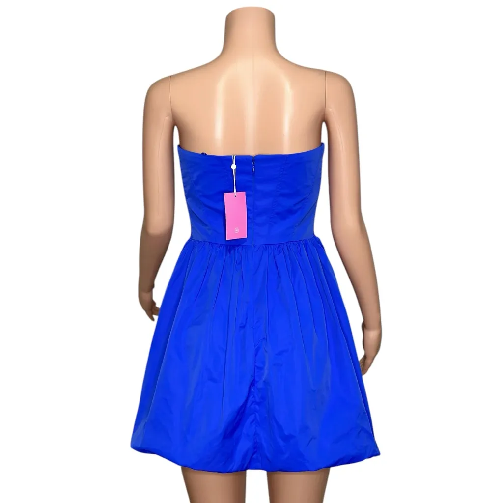 AMANDA UPRICHARD Pompeo Strapless Mini Dress, Cobalt, Medium - Image 10