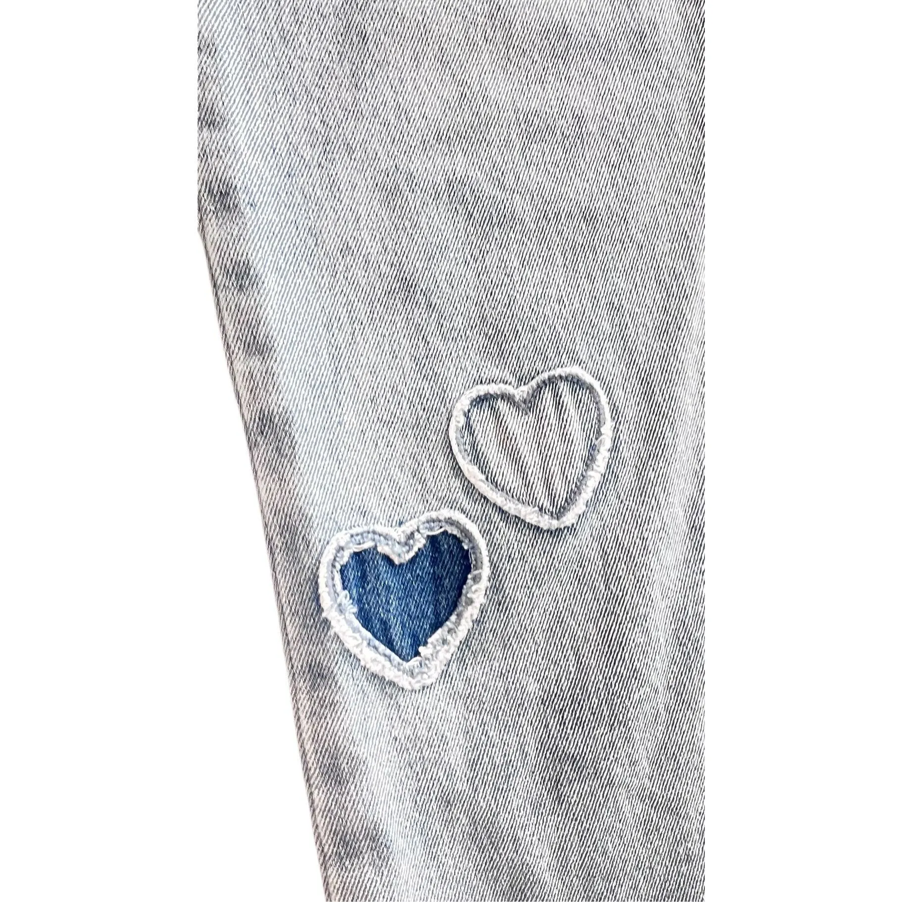 SHEIN ICON Heart embroidered jeans size M - Image 6