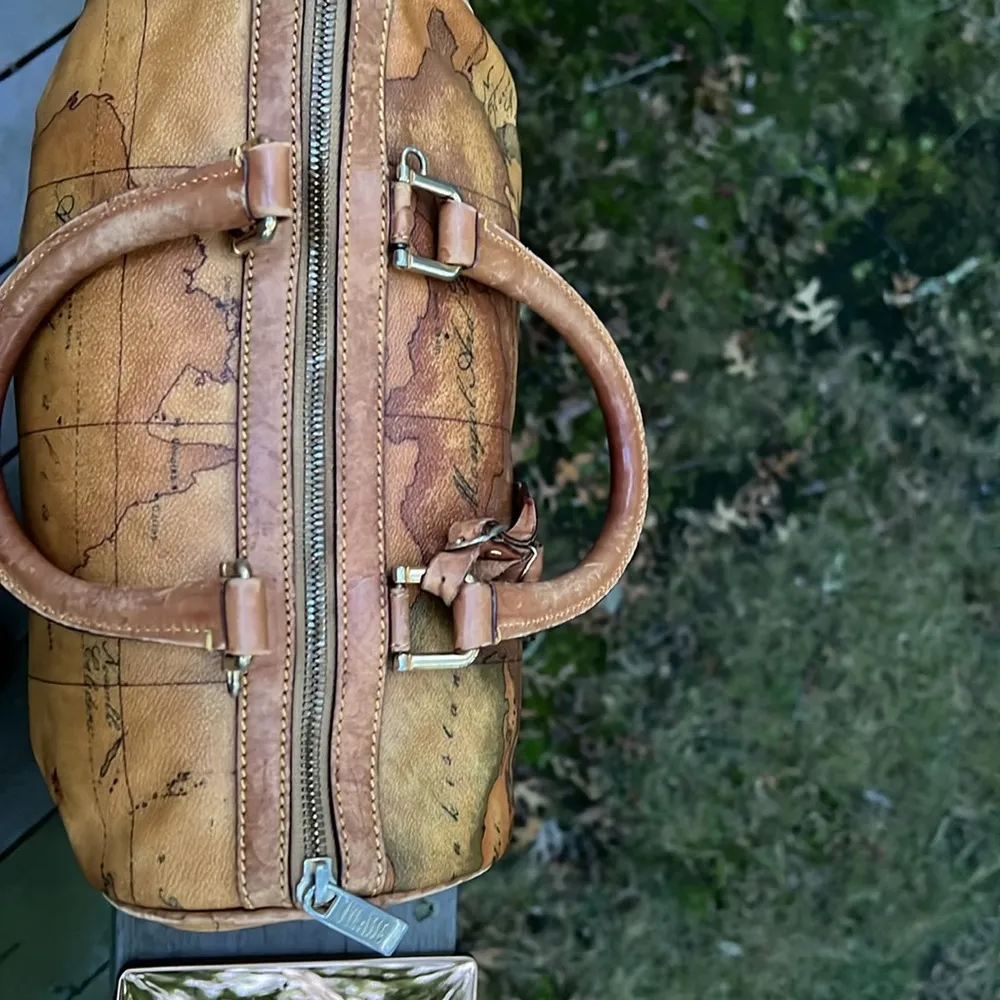 Alviero Martini Small Boston Bag EUC Brown - Image 12