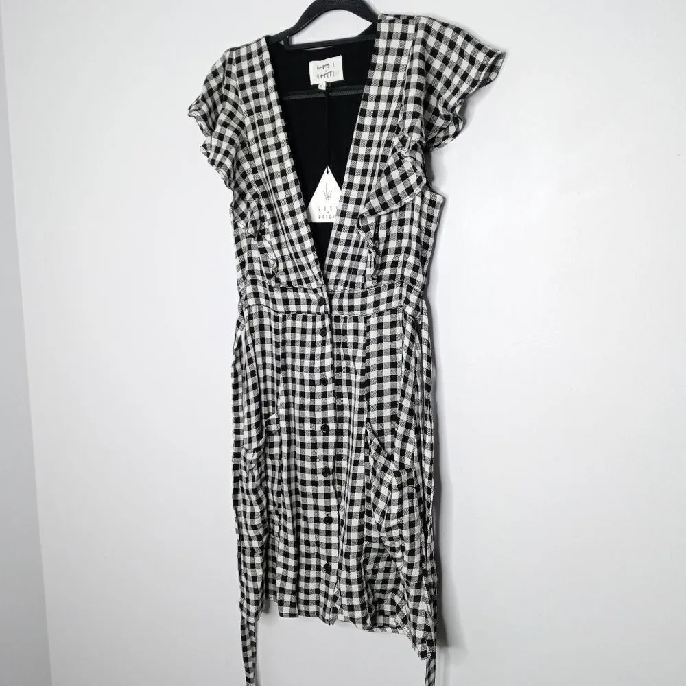 Lost + Wander Gingham Dress Size XS - Image 4