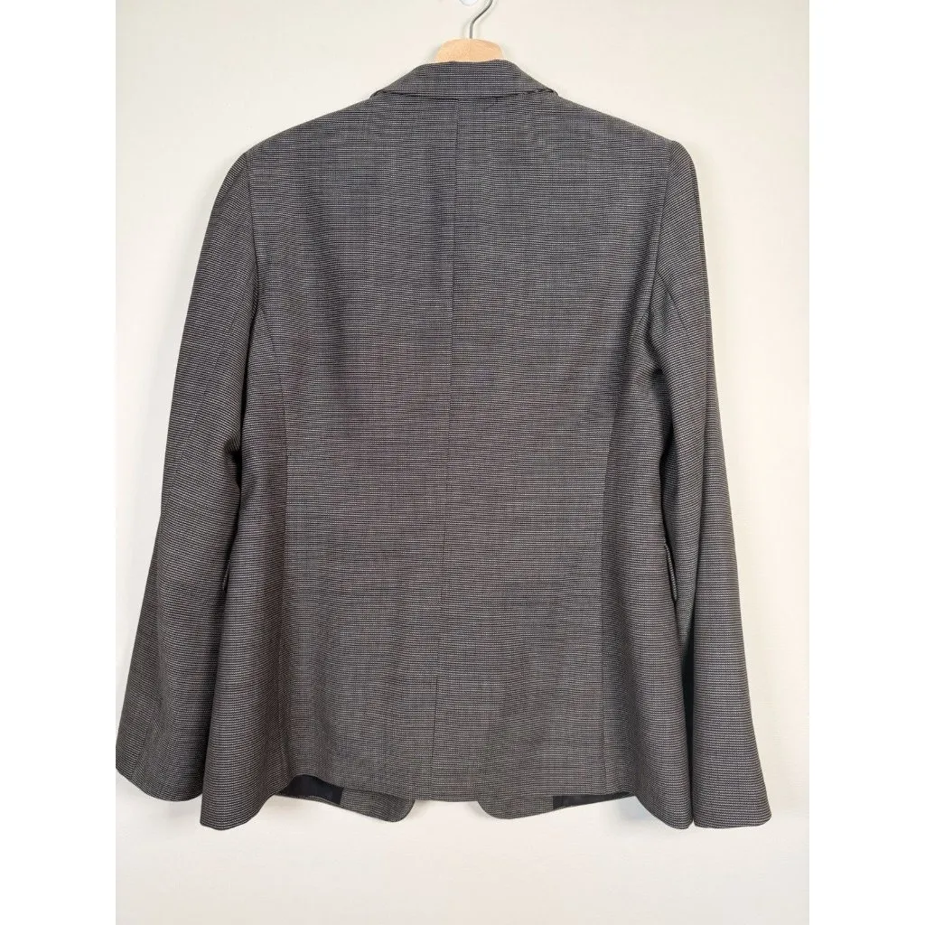Lafayette 148 New York 100% Virgin Wool Blazer Size Women's Size 8 Career Office Black - Image 8