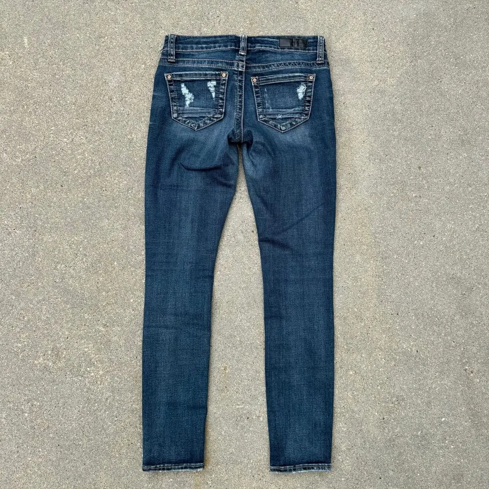 Daytrip Lynx Skinny Jeans Distressed Front Stretch 26R - Image 6