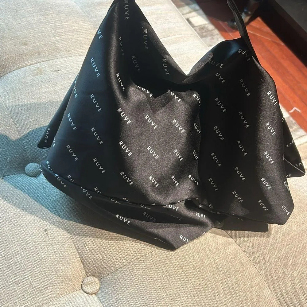 Ruve‎ Satin Slouchy Bag Black - Image 7