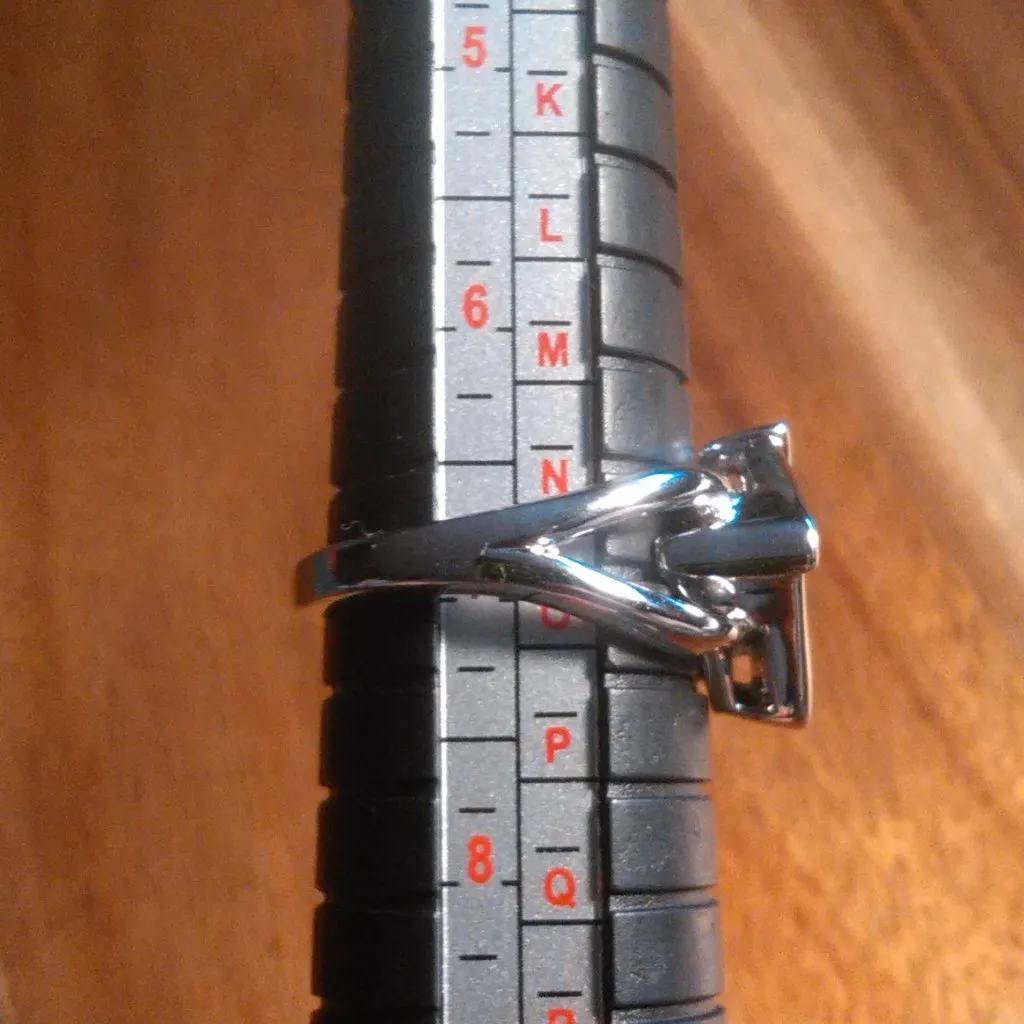 Diamond Accent Silvertone Ring (Size 7) - Image 8