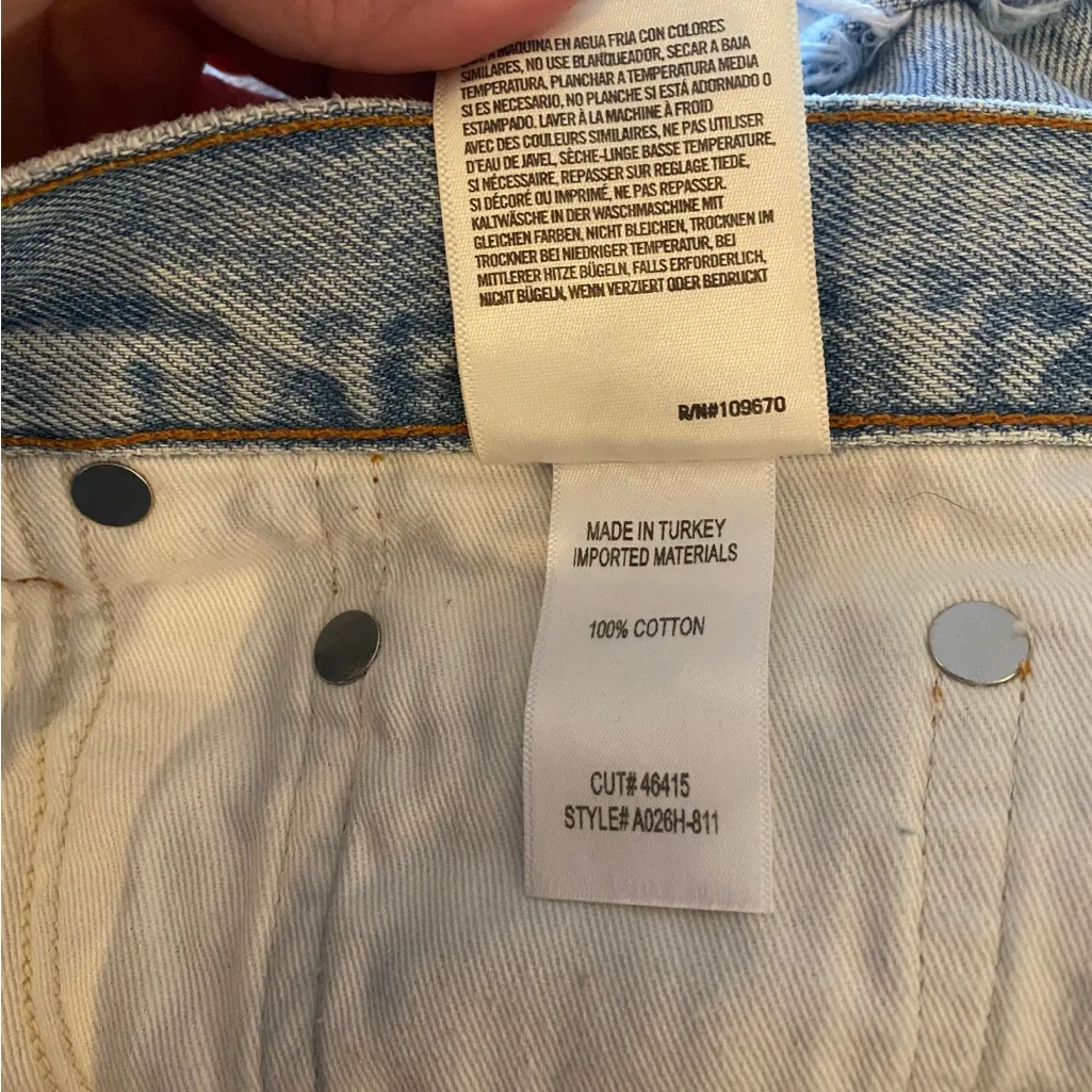 Agolde Cutoff Bitter Button‎ Fly Jean Shorts Sz 31 - Image 7