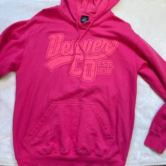 Point Sportswear Women's Pink Denver‎ Colorado Est. 1858 Pullover Hoodie Size M Size M - Image 5