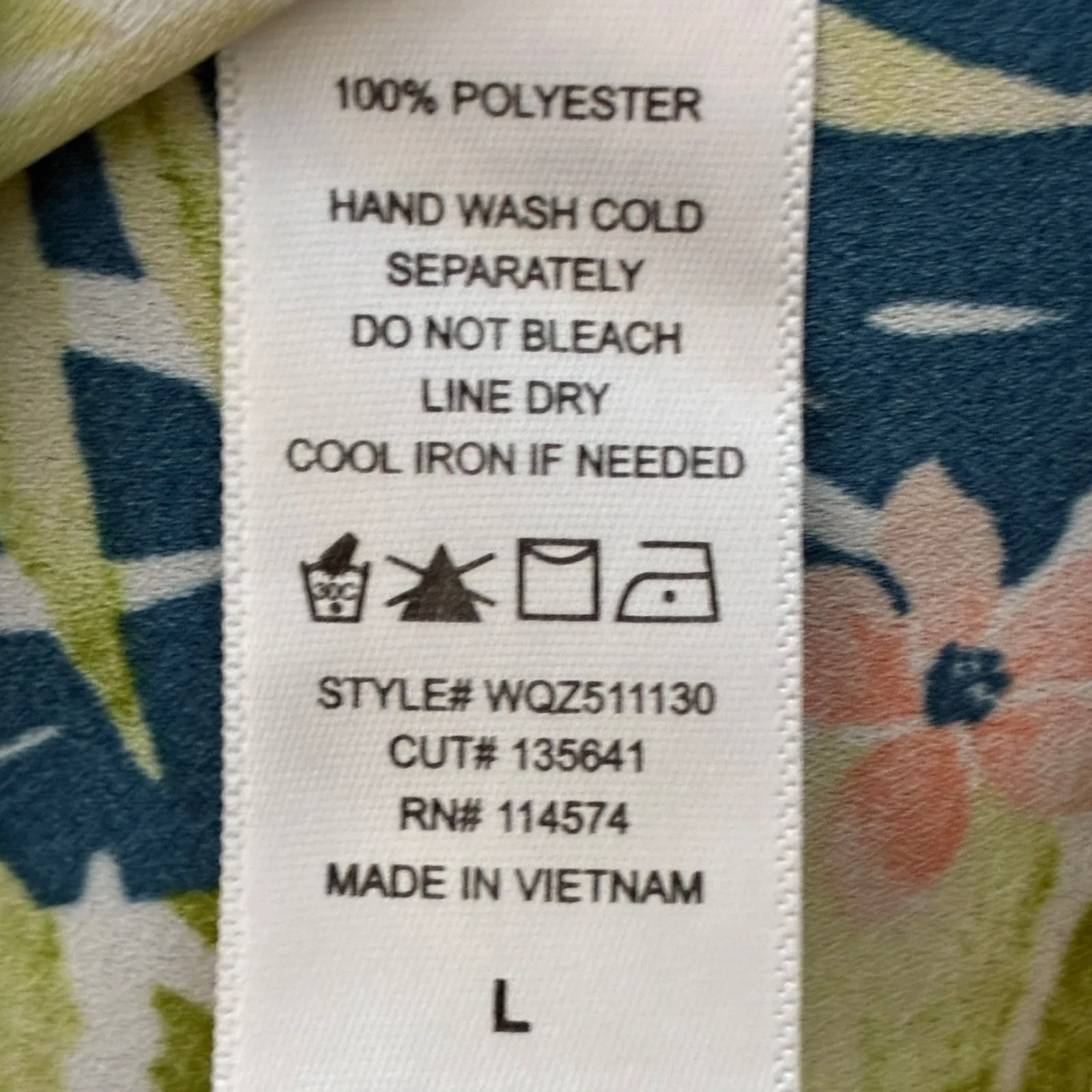 Pleione Womens Boho Tropical Floral Top Size L Multicolor Beachy Lightweight - Image 7