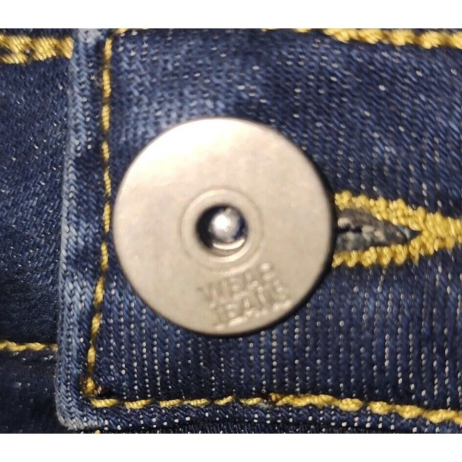 CHIC YATON Denim Skirt Dark‎ Wash Stretch Casual Classic XL Blue - Image 3