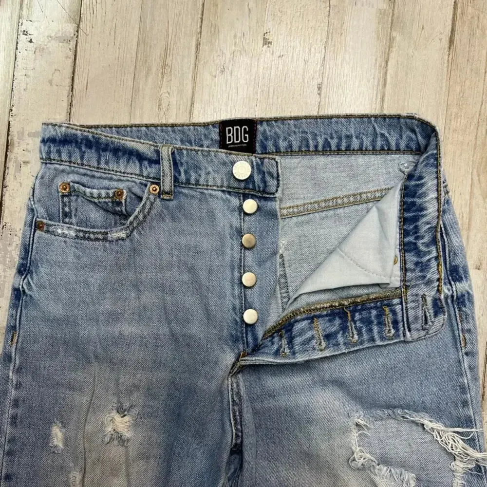 BDG Urban Outfitters Women's‎ Slim Straight Jeans Size 27 Light Blue - Image 2