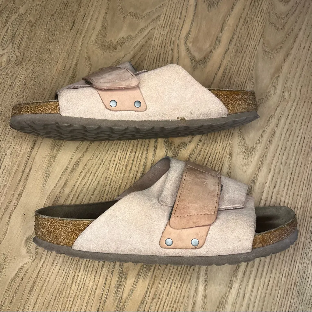 Birkenstock Kyoto Blush Pink Suede Slide Sandals Size 42 Women’s 11 - Image 8